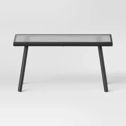 Glass Rectangle Outdoor Patio Coffee Table Black - Room Essentials™ -Outlet The Casa Gleam Store GUEST c28eb10c 3f59 45b5 8131 cb8647e43442