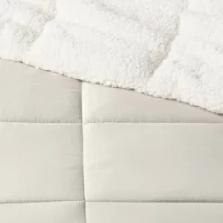 Sherpa Washed Microfiber Reversible Comforter - Room Essentials™ Navy 9 Sherpa Washed Microfiber Reversible Comforter - Room Essentials™ Navy -Outlet The Casa Gleam Store GUEST c2a3a9f9 2ea7 454d 8307 6e3a56bc2a72