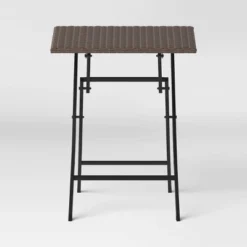 All-Weather Wicker Square Folding Outdoor Portable Side Table Light Brown - Room Essentials™ -Outlet The Casa Gleam Store GUEST c30b5bb7 7b6c 41c4 be6e 77a281135c21