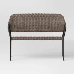 Steel & Wicker Outdoor Patio Garden Bench Light Brown - Room Essentials™ -Outlet The Casa Gleam Store GUEST c3f20cd4 5c21 46fc 87fa 0f49719db924