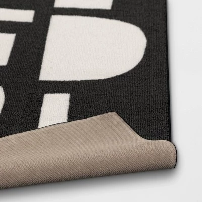 Large Modern Shape Rug - Room Essentials™ Black 5 Large Modern Shape Rug - Room Essentials™ Black - Image 3