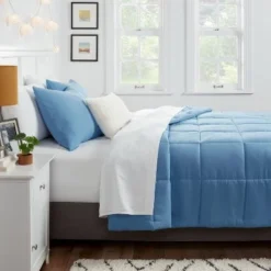 Down Alternative Washed Microfiber Comforter - Room Essentials™ Dark Gray