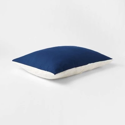 Standard Sherpa Washed Microfiber Comforter Sham - Room Essentials™ Black 4 Standard Sherpa Washed Microfiber Comforter Sham - Room Essentials™ Black - Image 2