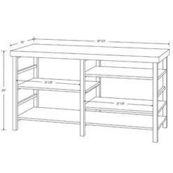 Adjustable Storage TV Stand for TVs up to 50" Black Wood Grain Finish - Room Essentials™ -Outlet The Casa Gleam Store GUEST ce1958d0 dea1 41b6 8b0f e329633c1f3e