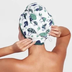 2pk Mushroom Print Hair Wraps Green - Room Essentials™