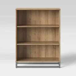 Mixed Material 3 Shelf Bookcase - Room Essentials™ Natural 10 Mixed Material 3 Shelf Bookcase - Room Essentials™ Natural -Outlet The Casa Gleam Store GUEST d3da7927 cccf 4636 99ac a6c98644c066