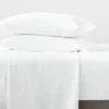 Full Garment Washed Microfiber Solid Sheet Set White - Room Essentials™ -Outlet The Casa Gleam Store GUEST dc5253bd 4879 44a3 aaa8 395da0735a0e 1