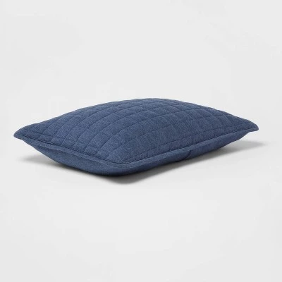 Standard Jersey Quilt Sham - Room Essentials™ Navy 4 Standard Jersey Quilt Sham - Room Essentials™ Navy - Image 2