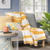 Printed Plush Striped Throw Blanket - Room Essentials™ Yellow -Outlet The Casa Gleam Store GUEST e0e810f3 b2dc 4b6d 8275 1de732598a5c