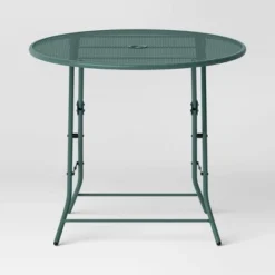 Steel Round Metal Mesh Folding Outdoor Portable Dining Table Green - Room Essentials™ -Outlet The Casa Gleam Store GUEST e4e2ae03 4de9 4917 a7bd 01e1eb0eabf1