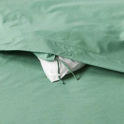 Easy-Care Duvet Cover & Sham Set - Room Essentials™ Black 7 Easy-Care Duvet Cover & Sham Set - Room Essentials™ Black - Image 5