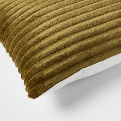 Oblong Cut Plush Decorative Throw Pillow - Room Essentials™ Gray 5 Oblong Cut Plush Decorative Throw Pillow - Room Essentials™ Gray - Image 3