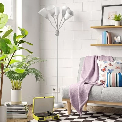5-Head Floor Lamp - Room Essentials™ White 4 5-Head Floor Lamp - Room Essentials™ White - Image 2