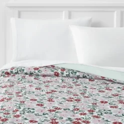 Microfiber Reversible Floral Print Comforter Light Purple/Mint Green - Room Essentials™ -Outlet The Casa Gleam Store GUEST eaf962da 0b45 45f4 a772 43b7646ca4f6 1