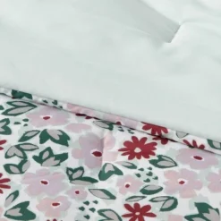 Microfiber Reversible Floral Print Comforter Light Purple/Mint Green - Room Essentials™ -Outlet The Casa Gleam Store GUEST eeaf88e3 0304 4ce7 b07d 4bbc82a98ce2