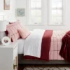Grid Print Reversible Decorative Comforter Set with Throw - Room Essentials™ Light Pink/maroon -Outlet The Casa Gleam Store GUEST eeb6ace2 0912 4f31 aba7 2524dca2f3f0