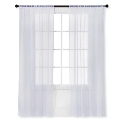 1pc Sheer Crinkle Window Curtain Panel White - Room Essentials™ -Outlet The Casa Gleam Store GUEST f11e80ef 19ae 4969 a60d ea12b6ae9195 1