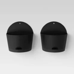 2pc Self-Watering Wall Half-Circle Indoor Outdoor Planter Pots 8"x4.75" - Room Essentials™ White -Outlet The Casa Gleam Store GUEST f11f3da4 13d5 4d46 96e3 8ea73936d90a