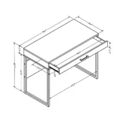 Mixed Material Writing Desk Gray - Room Essentials™ -Outlet The Casa Gleam Store GUEST f4f3a21d 69c8 4fa1 a7bc 88fbb9a65ff3
