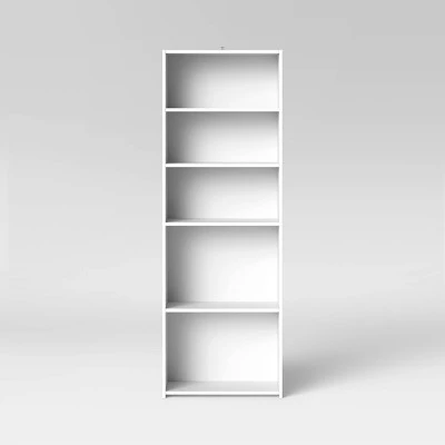 5 Shelf Bookcase - Room Essentials White 7 5 Shelf Bookcase - Room Essentials White - Image 5